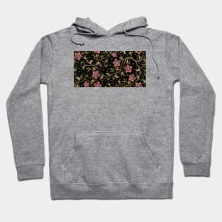 Red & Gold Floral Pattern Hoodie